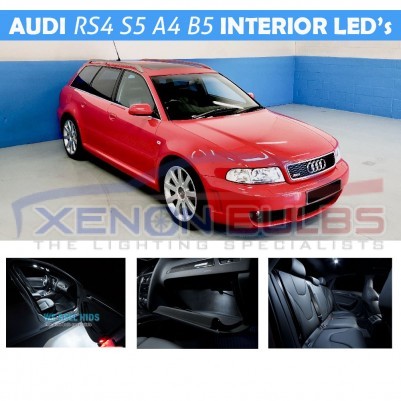 AUDI 13 PC B5 A4 S34 RS4 WHITE LED INTERIOR KIT Avant